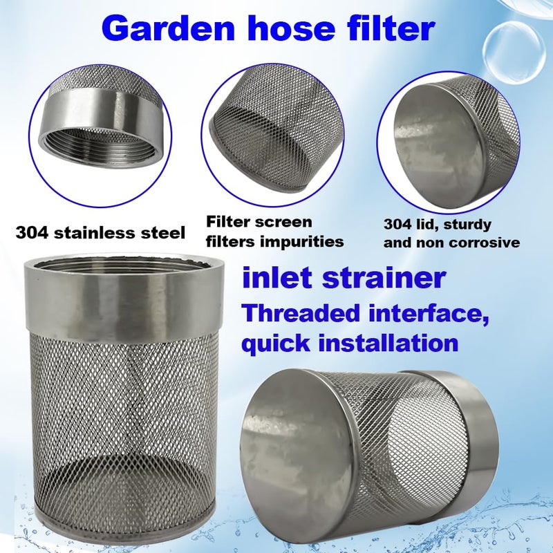 AIMCOCO Store 1inch SUS304 Stainless Steel Filter Head with Internal Thread Diameter of 32mm Connected to DN25 1" Water Pipe Filter Used to Remove Debris and Reduce Solid Entry - Image 3